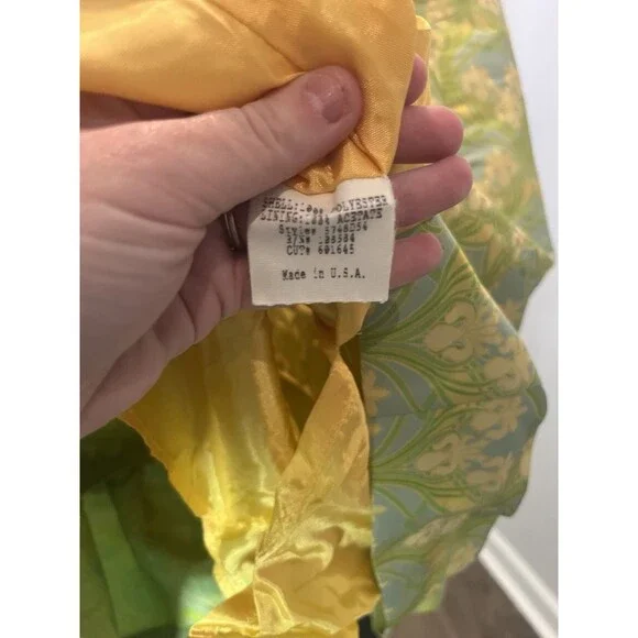 Vintage Marylou Bustier Corset Dress In A Floral Lily Print- Size 6 (fits small) - Picture 9 of 12